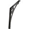 Ekena Millwork Crawley Wrought Iron Bracket, (Single center brace), Antiqued Pewter 1 1/2"W x 12"D x 15"H BKTM01X12X15SCRAPW - alternate 1
